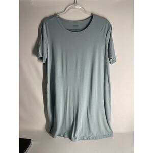 Cozy Earth Women’s Bamboo Stretch Knit Sleep Dress T-shirt Dress Green Small